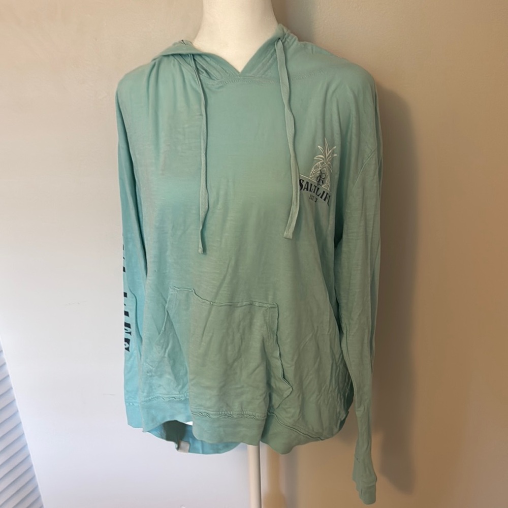 Salt Life Graphic Hoodie in Light Blue Green NWT